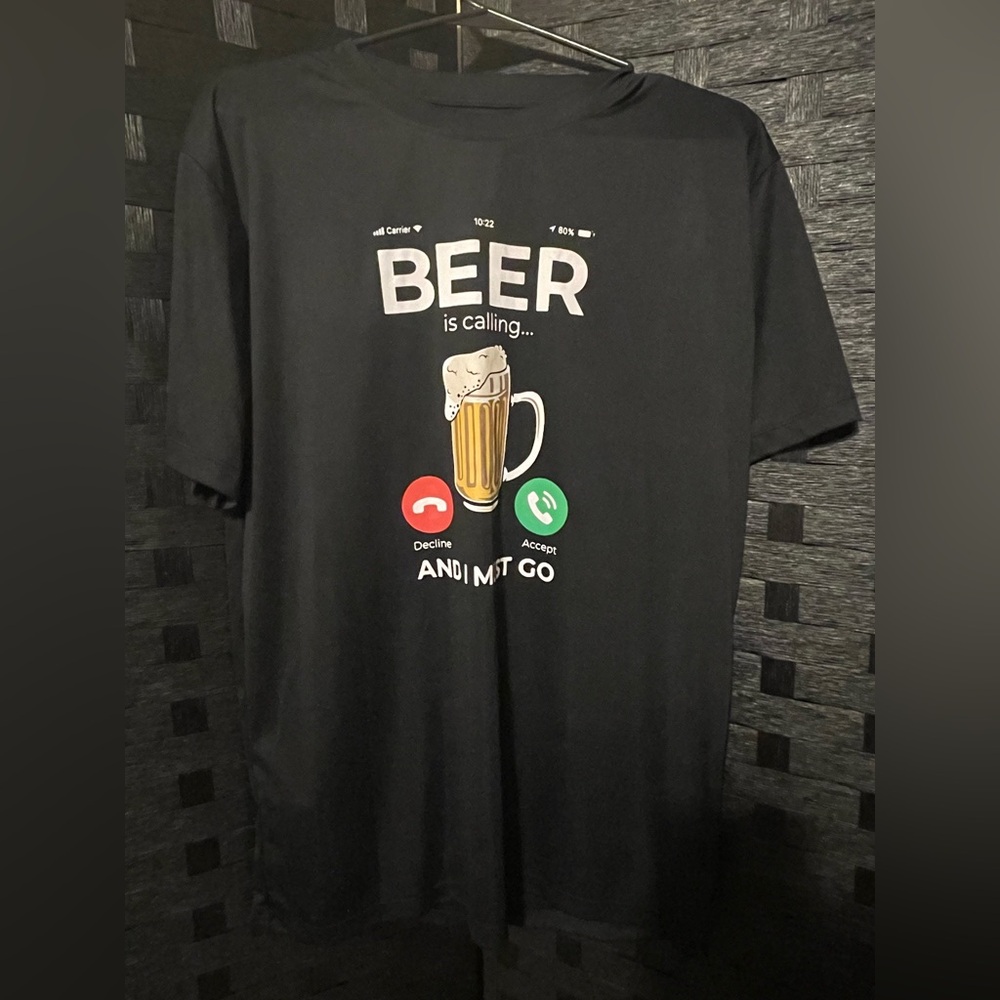 Is Calling And I Must Go Beer Nice Present Party Unisex T-Shirt M/Lg